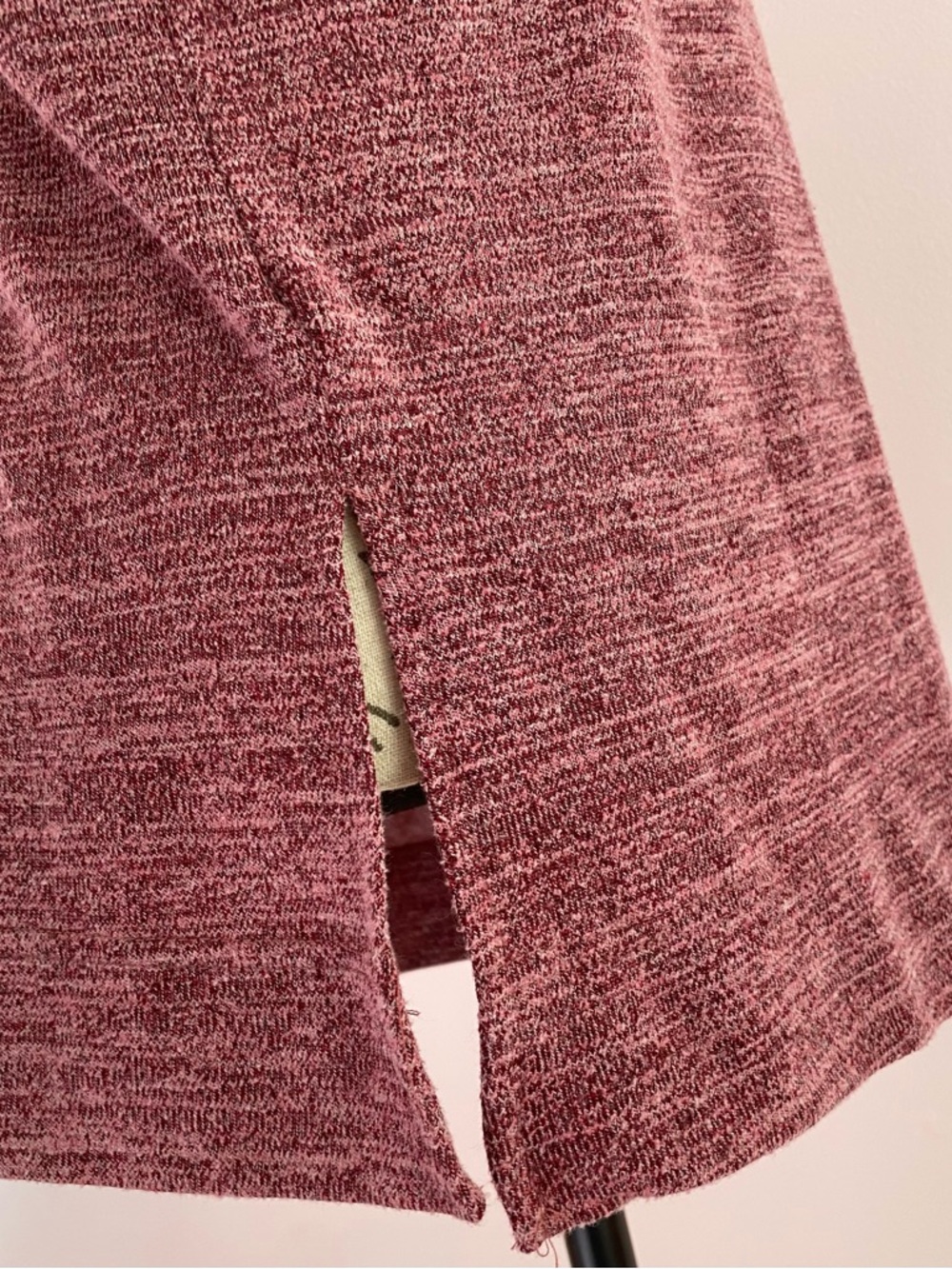 Heathered Mauve Tunic Top with Button Detail Size Medium - Picture 5 of 6